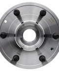 Front view of Front Wheel Bearing Hub Assembly Fits 4x4 4WD Chevy Silverado 1500 Suburban Tahoe GMC Sierra 1500 Yukon XL Cadillac Escalade ESV XTS 6 Lug With ABS Replaces 515160