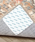 Non Slip Rug Tape For Rubber Backing Rugs 12 Pack Carpet Stickers That Grip Hardwood Floors And Wood Floors, White Grip Detail