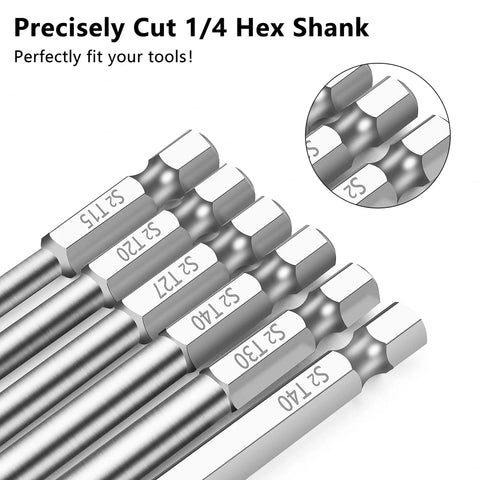 33 Piece Hex Head Allen Wrench And Torx Bit Set Includes Metric And SAE Sizes Tamperproof Torx 2.3 Inch Long Bits