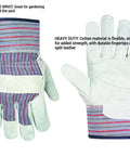 Heavy Duty Work Gloves For Men 12 Pack 12 Pairs With Split Leather Palm And Durable Stitching For Tough Grip, Cotton Back