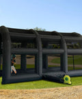 Inflatable Tennis Court Style Tent And Baseball Batting Cage With Blower Portable 19.68 Ft By 9.84 Ft Pitching Cage For Softball Practice