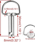 Quarter Turn Saddlebag Fasteners With Washers Heavy Duty Pin Bolts For Quick Swap And Secure Ride On Harley Davidson Motorcycles measuring 51mm in length.