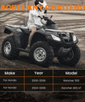 Riding off-road with Beefed Up Two Inch Leveling Lift Kit For Honda Rancher 350 400 AT 2000 To 2006 Front And Rear Suspension