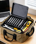 Get The Ultimate Titanium Screw Extractor Kit With Six Pieces For Easy Removal Of Stripped Rusty Bolts And Damaged Screws Made From HSS 4341 Steel For Heavy Duty Home Repairs That Just Work Like Magic On All Your Broken Hardware Projects. six-piece HSS 4341 steel extractor kit in open carry case