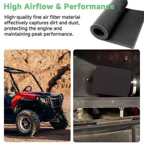 Was washable 65 PPI foam air filter material sheet for motorcycle ATV UTV dirt bike and lawn mower engines cut to size