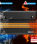 Two Pack Fireproof And Waterproof Money Pouches With Metal Shield Black 10 By 6 Inches, showing fire and water resistance.