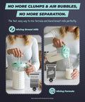 The Go To Rock Solid Borosilicate Glass Breast Milk Pitcher With 32 Oz And Upgraded Bpa Free Mixing Spoon For Heat Safe No Sweat Nursing Mom Storage pouring milk.
