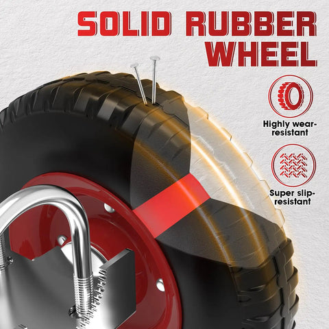 Heavy Duty Steel Gate Wheel With 8 Inch Rubber Rolling Carrier For Driveway Gates Fences And Metal Tube Gates Solid Rubber