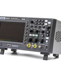 Budget Friendly Digital Storage Oscilloscope With 150 MHz Bandwidth, Two Channel, GSa Per Second Sampling, 8M Memory Depth displayed on stand