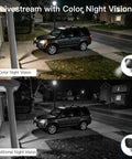 Comparison of color night vision and traditional night vision using 2.5K Outdoor Indoor Security Camera System With Color Night Vision.