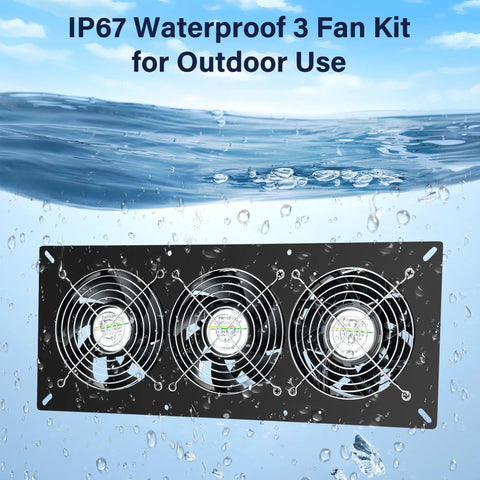 Solar Powered 3 Fan Kit For Outdoor Chicken Coop Greenhouse And Shed Waterproof Air Intake Or Exhaust Fans High Flow Easy Install