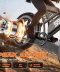 Electric Dirt Bike For Adults With 2500W Peak Motor, 36MPH Top Speed, showing powerful motor and bike frame.