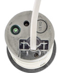 Top view of Pop Up Countertop Power Outlet With Two Tamper Resistant Sockets Surface Or Flush Mount No Sweat Install Black Finish For Kitchens.