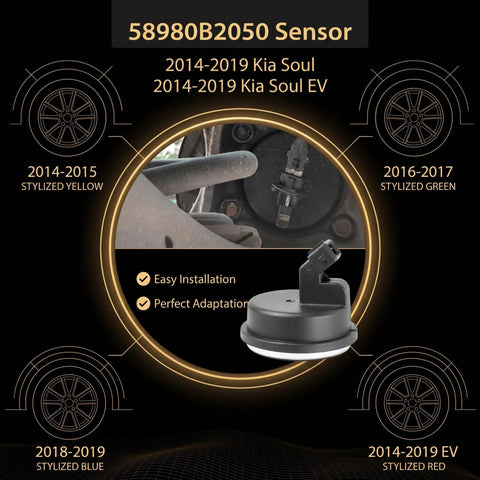 58980B2050 Sensor for 2014-2019 Kia Soul and Soul EV, showcasing easy installation and perfect adaptation details.