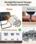 Effortless assembly of Dual Chamber Compost Tumbler 37.5 Gallon Outdoor Bin BPA Free Rotating Composter with fewer screws