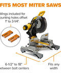Universal Portable Miter Saw Stand 2nd Generation Pro Grade with Quick Release Tool Mount and Folding Design, shown with miter saw