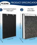 Illustration of All-In-One Replacement Filters For Air220 And Air320 Purifiers, Pre-Filter 2678 And 2804, Activated Carbon Filter 2677