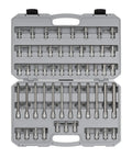 Open case of Three Eighths Inch Drive Socket Set With Hex Torx Phillips Slotted And Square Bit Sockets, 53 Piece Go To Kit For Home Auto And DIY Projects Beast Gear.