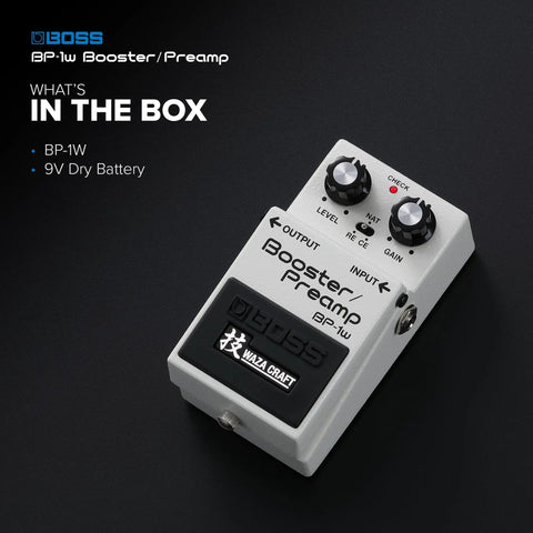 BP-1W Booster Preamp Dope Analog Tonal Shaper For Guitars Premium Waza Craft Pedal with controls and input-output jacks