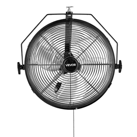 Beefy 14 Inch Industrial Wall Mount Fan With High Velocity Airflow 2473 CFM IP44 Waterproof Outdoor Wall Fan frontal view