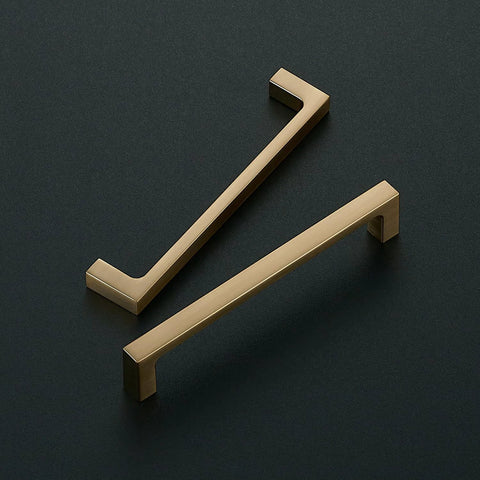 Solid 10 Pack 5 Inch Square Cabinet Handles In Champagne Bronze Finish Durable Drawer Pulls For Kitchen Cabinets And Furniture Easy To Install