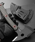Beast Of A Camping Axe For Bushcraft And Survival With DC53 Steel Blade And Micarta Handle Full Tang Hatchet on box with sheath