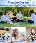 Students using Ultimate 297 Piece Chemistry Molecule Model Kit for organic structures in outdoor and indoor settings.