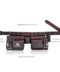 Oil Tanned Leather Tool Belt Pouch Bag For Carpenters Construction Workers Handyman Electricians With Ample Tool Pockets