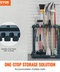 Garden Tool Organizer Tower With Ten Slots For Yard Tools Rake Shovel Broom Long Handled Tools In Garage Shed Or Outdoor Storage Durable Stand Holder For Easy Access And No Fuss All In One Tool Storage