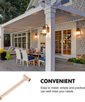 T Shaped Wall Lamp Accessory Kit With M10 Threaded Hollow Iron Tube For Commercial Spaces And Offices, Go To Pro Grade Lighting Fixture Stem That Resists Deformation And Keeps A Sleek Look., rose gold M10 threaded iron tube for wall lamp use