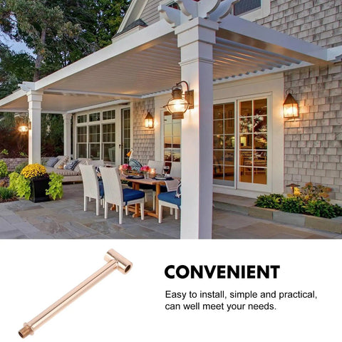T Shaped Wall Lamp Accessory Kit With M10 Threaded Hollow Iron Tube For Commercial Spaces And Offices, Go To Pro Grade Lighting Fixture Stem That Resists Deformation And Keeps A Sleek Look., rose gold M10 threaded iron tube for wall lamp use
