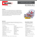 RectorSeal No. 5 pipe thread sealant data sheet; red-labeled cans and a yellow 1.75 oz tube
