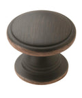 Ravino Oil Rubbed Bronze Cabinet Knob, One And A Quarter Inch Diameter, Classic Drawer Pull For Cabinets And Furniture, Warm Dark Bronze With Copper Highlights, One Pack, Durable Metal Hardware