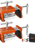 Two Pack Cabinet Clamps for Face Frame Alignment Tool Built From Anodized Aluminum Alloy Professional Grade Installation Clamps for Woodworking and DIY Projects Adjustable Jaw Width From 2 Inches to 4-3/8 Inches Rust Resistant