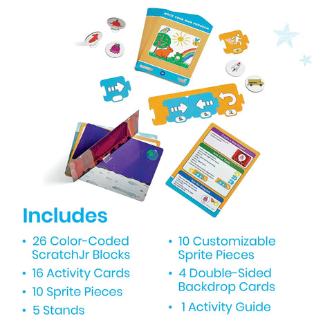 Screen Free Block Based Coding Set For Kids With ScratchJr Unplug And Learn Computer Science Hands On STEM Activities items
