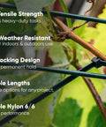 Close-up of hand using All Purpose Nylon Zip Ties And Cable Ties Assorted Sizes 8 Inch 10 Inch 14 Inch 16 Inch 250 Pack UV Resistant.