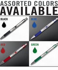 Sleek Stainless Steel Ballpoint Pen 0.7mm Retractable Workhorse For Everyday Note Taking And Document Signing In Assorted Colors 4 Pack Great For Notes Forms And Signing, assorted color pen set