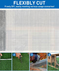 Rock Solid Galvanized Hardware Cloth 1/2 Inch Chicken Wire Fence 15.7 X 10 Feet showing cutting process for flexible DIY projects.