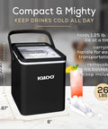 Portable Countertop Ice Maker With Self Cleaning Produces 26 Lbs A Day Ice Ready In 6 To 8 Minutes Includes Ice Scoop And Basket