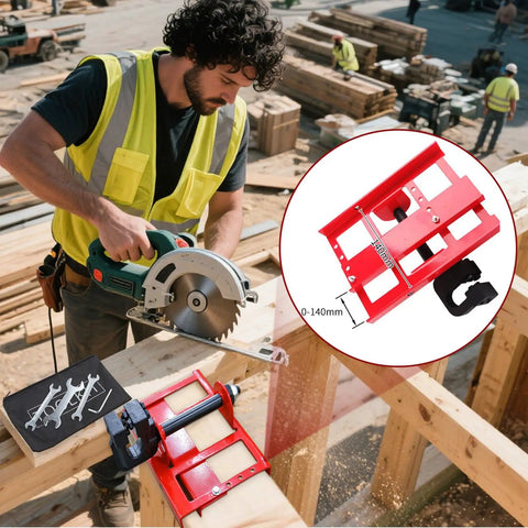 Kickass Portable Chainsaw Mill Guide Rail Positioner Featuring Hella Heavy Duty Steel Frame for smooth timber milling in use.