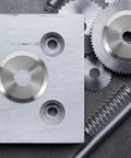 Pro Grade Table Saw Accessory With Flange Clamp Plate And Blade Stabilizer showing alloy components and springs