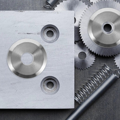 Pro Grade Table Saw Accessory With Flange Clamp Plate And Blade Stabilizer showing alloy components and springs