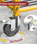 5 Inch Scaffolding Caster Wheels Set Of Four With Dual Locking Swivel Casters And One And A Quarter Inch Square Stem