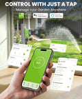 Smartphone app for WiFi Water Timer For Garden Hose And Sprinkler System With Smart Valve, Automatic Drip Irrigation, Rain Delay.