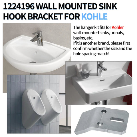 Hella Sturdy Wall Mounted Sink Bracket And Hook Kit Replacement Parts For Secure Bathroom Installation Works Smoothly With Wall Hung Basins And Urinals Two Piece Set Easy Peasy Setup Guaranteed To Hold Tight