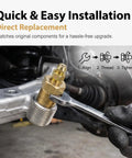 Heavy Duty Solid Brass Brake And Coolant Bleeder Replacement Kit Drop In Fit For Cars And Trucks, solid brass valve installation with wrench.