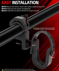 Installation guide for Adjustable 2 Pack Utv Gun Rack With Slick Protective Foam Mount, showing steps and components.