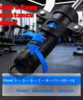 Mymus CoreFlex Twister Pro Hydraulic Chest Press And Ab Roller Wheel Set Adjustable Resistance Arm Exerciser resistance adjustment dial.