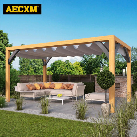 Beefy Heavy Duty Arc 45 Degree Angle Support Brackets Set For Wood Frames, installed in outdoor pergola structure