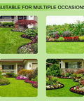 Pro Grade Landscape Edging Kit 33 Foot Long By 4 Inch High Flexible Plastic No Dig Border With 30 Spikes Easy Install